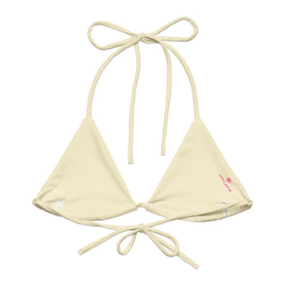70s stripe bikini top, back