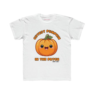 Kids 'Cutest Pumpkin in the Patch' Fall Halloween T-Shirt, 100% Cotton Kids T-Shirts Berry Jane