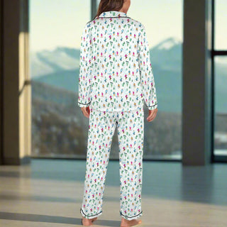 Women's Ski Bums Novelty Satin Pajama Set Women's Pajama Sets Berry Jane™