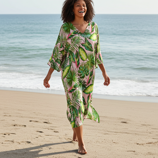 Women's Resort Tropical Floral Caftan Maxi Dress Dresses Berry Jane™