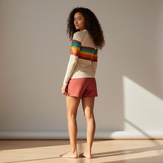 Women's Vintage 70s Stripe Rash Guard, UPF50+ Baja Sunset Rash Guards & Swim Shirts Berry Jane™
