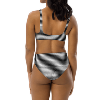 Women's 2 Pc Bikini, Black and White Stripe 2 Pc Swimsuit Set Berry Jane™