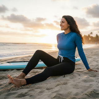 Women's Black UPF 50+ Lined Swim Pants with Drawstring, Inner Brief Swim leggings Berry Jane™