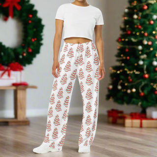 Christmas tree cake pajama lounge pants, snack cakes