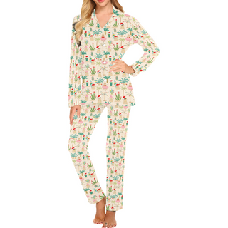 His Hers Holiday Beach Christmas Matching Pajama Set, Mele Kalikimaka Pajama Sets Berry Jane