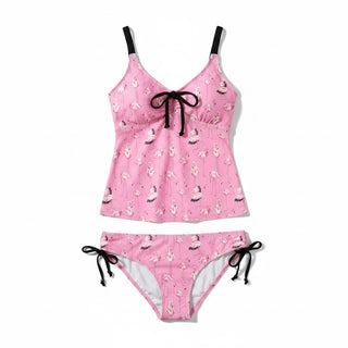 Women's Pink Flamingo Tankini Swimsuit Set 2 Pc Swimsuit Set Berry Jane