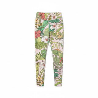 Women’s UPF 50+ Swim Leggings for Paddleboarding – Vintage Tropical Floral