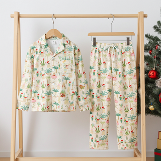Kids Christmas Family Pajama Set, Beach Mele Kalikimaka Snowman Party Kids Pajamas Berry Jane