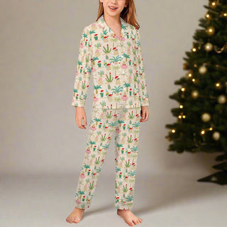 Kids Christmas Family Pajama Set, Beach Mele Kalikimaka Snowman Party Kids Pajamas Berry Jane