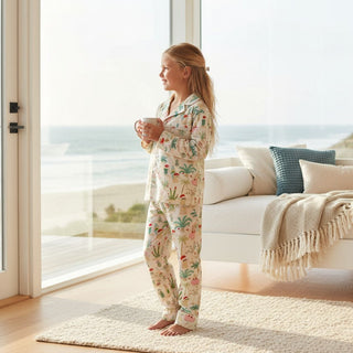 Kids Christmas Family Pajama Set, Beach Mele Kalikimaka Snowman Party