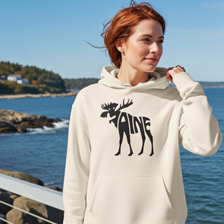Maine Moose Graphic Oversized Heavyweight Fall Hoodie Hoodies & Sweatshirts Berry Jane™