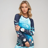 Women's UPF 50 Rash Guard Ocean Tropical Floral Rash Guards & Swim Shirts Berry Jane™