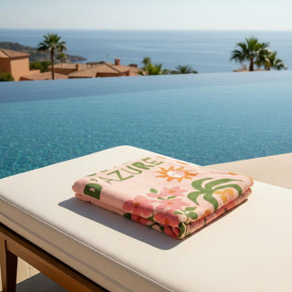 Cote D'Azure Beach Towel, Retro Riviera Beach Towels Berry Jane™