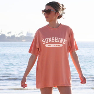 womens beach tees, t-shirts, oversized t-shirts, coral