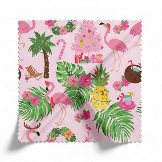 Beach Christmas Pajamas, Women's Tropical Christmas Pajama Set (Pink) Pajama Sets Berry Jane
