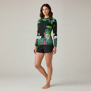 Women's Long Sleeve Rash Guard UPF 50 - Hawaiian Garden Rash Guards & Swim Shirts Berry Jane™