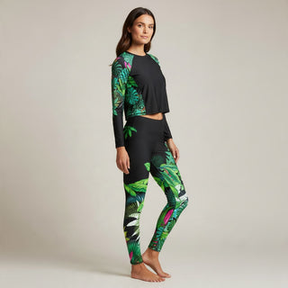 Women Swim Leggings, Paddleboard, Surf SUP - Hawaiian Gardens Swim leggings Berry Jane™