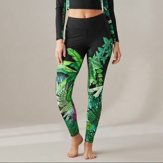 Women Swim Leggings, Paddleboard, Surf SUP - Hawaiian Gardens Swim leggings Berry Jane™