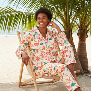Women's Beachy Christmas Pajamas - Santa, Flamingo Floatie Women's Pajama Sets Berry Jane™