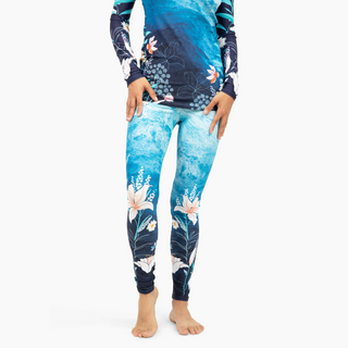 Women's UPF50+ Swim Leggings, Surf Swim Paddle Board, Ocean Floral Swim leggings Berry Jane™