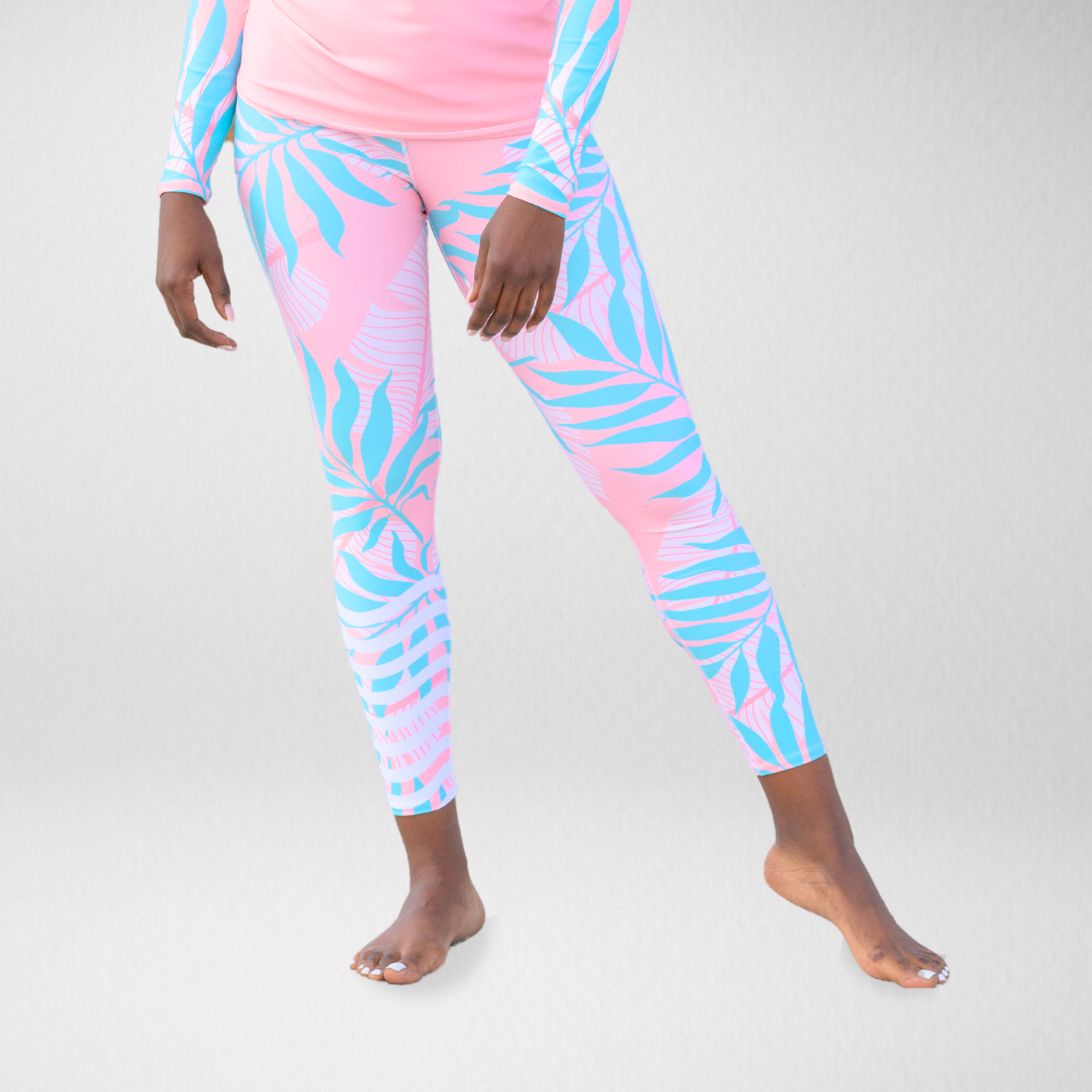 7/8 Length Swim Leggings with Pockets, UPF 50+ Seychelles Blue – Berry Jane™