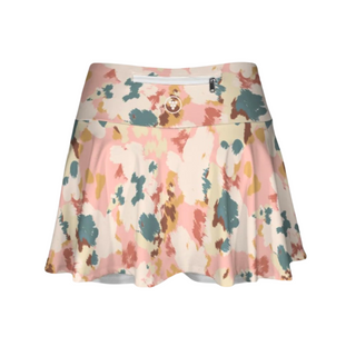 Peach Abstract Camo - Active Tennis Skort w/Rear Zipper Skorts Berry Jane™