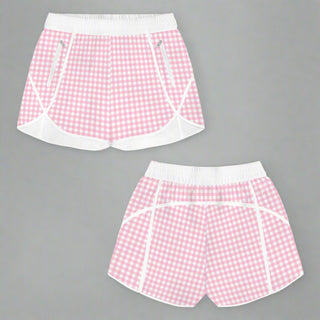 Lightweight Pastel Pink Gingham Board Shorts board shorts Berry Jane™