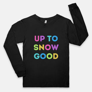 Women's Long Sleeve Winter Holiday Tee, Up to Snow Good T-Shirts Berry Jane™