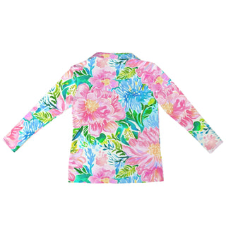 Women's UPF 50+ Long Sleeve Golf Active Tennis Shirt, Preppy Floral Activewear Tops Berry Jane™