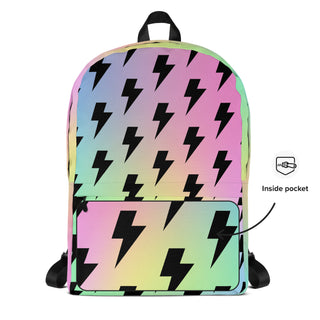 Kids Rainbow Lightning Bolt Backpack with Laptop Compartment Backpacks Berry Jane™