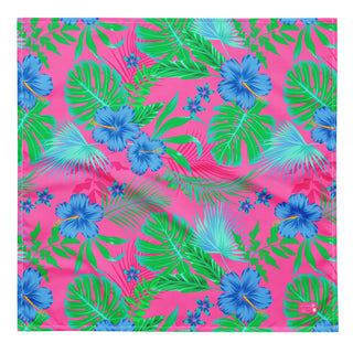 Beach Bliss Hawaiian Floral Print Bandana Scarf Berry Jane™