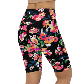 Women's Plus Size 9" Quick Dry High Waist Modest Swim Shorts, Floral swim shorts Berry Jane™