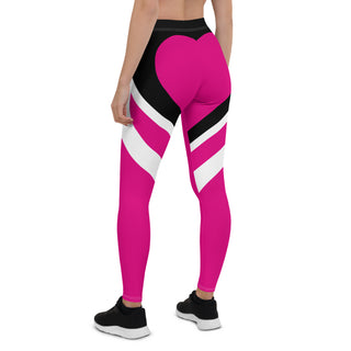 Women's Heart Shape Leggings, Workout Sport Fitness Gym, Pink Gym Leggings Berry Jane™