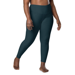 7/8 Length Swim Leggings with Pockets, UPF 50+ Seychelles Blue Swim leggings Berry Jane™