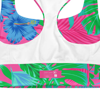 Compression Swim Sports Bra, Beach Bliss Hawaiian Floral to A-DDD – Berry  Jane™