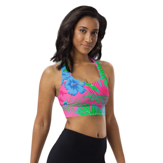 1pc Longline Sports Bra for Women Padded Crop Tank Tops with Built