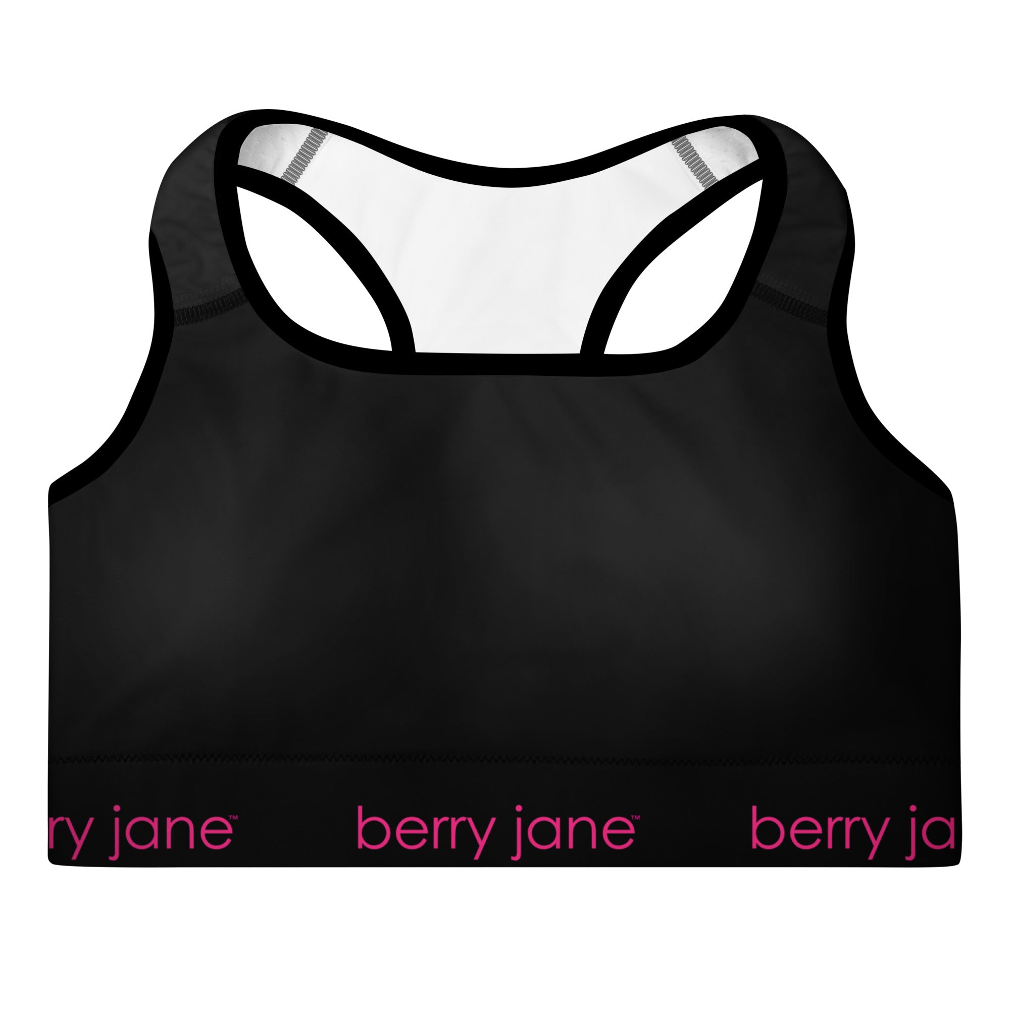 Black Sports Bra, Swim Sports Bra Top UPF 50+ Cup Sizes A-DDD – Berry Jane™