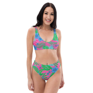 Beach Bliss Eco-Recycled High-Waisted Bikini Set 2 Pc Swimsuit Set Berry Jane™
