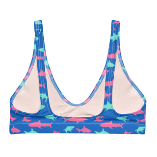 Women's Shark Print Recycled Bralette Bikini Top Swimsuit Tops Berry Jane™
