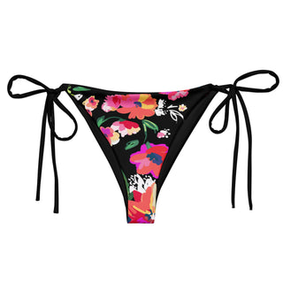 Recycled string bikini bottom, Rose Garden (Black) Berry Jane™