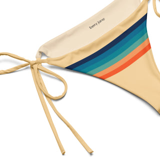 Women's 70 Vintage Stripe Cheeky Bikini Bottom, Sunrise Stripes Swimsuit Bottoms Berry Jane™