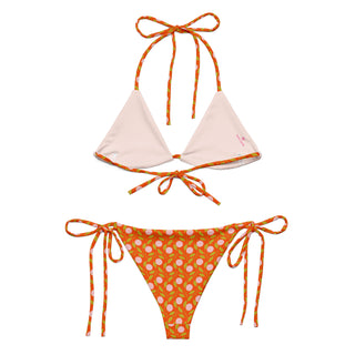 Women's 2-pc Recycled String Bikini Set - Mod Bohemian Floral 2 Pc Swimsuit Set Berry Jane™