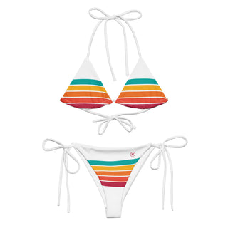 Girls 2-pc Tankini Bikini Bathing Suit, 70s Vintage Retro Stripe – Berry  Jane™