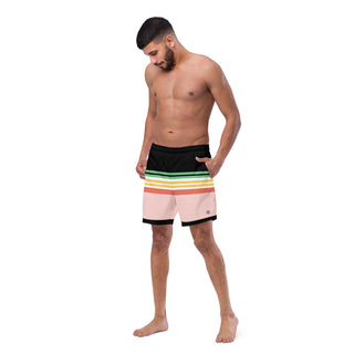 UPF 50+ Swim Trunk 6.5" Board Shorts - Vintage Hawaii Stripe Swim Trunks Berry Jane™
