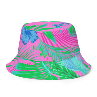 Women's or Kids Reversible Bucket Hat, Pink Beach Bliss Bucket Hats Berry Jane™