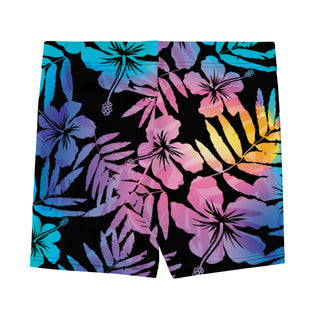 Tween Swim Cover-up Shorts, Ombre Hawaiian Hibiscus Girls Swim Shorts Berry Jane™
