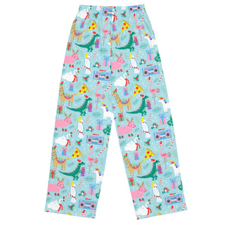 Christmas Holiday PJ Lounge Pants, Juniors Teens Animal Pizza Party Womens Pajama Pants Berry Jane™