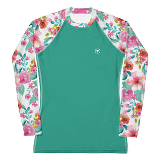 Surf, Swim, Paddleboard Rash Guard - UPF 50 - Maui Floral Rash Guards & Swim Shirts Berry Jane™