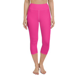 Women's Beach Bliss Hot Pink UPF 50+ Swim Capri Leggings Swim leggings Berry Jane™