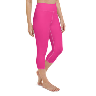 Women's Beach Bliss Hot Pink UPF 50+ Swim Capri Leggings Swim leggings Berry Jane™